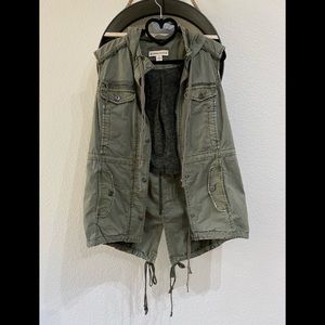 Anthropologie Marrakech olive green vest jacket.